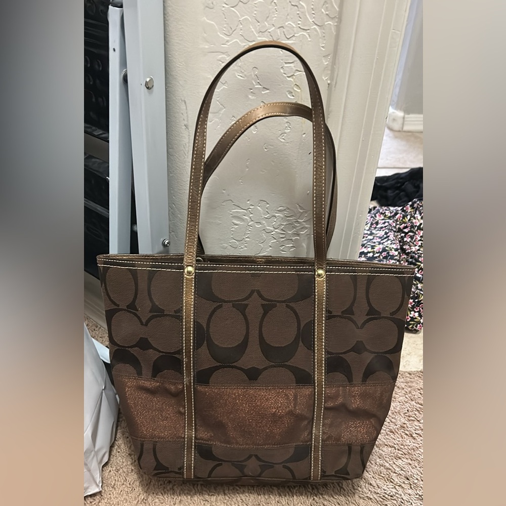 Brown coach purse